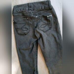 Seven7 DISTRESSED Women's Dark Gray High Rise Jeans TUMMYLESS SKINNY JEANS